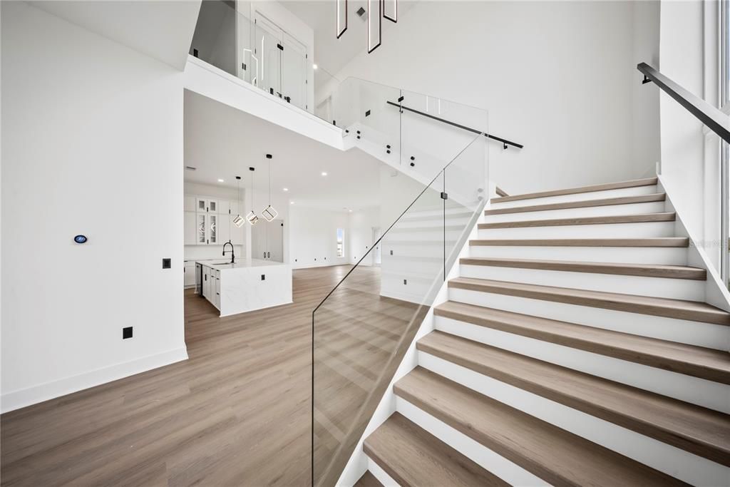 Interior, Pendant Lights, Recessed Lighting, Wood Texture Flooring