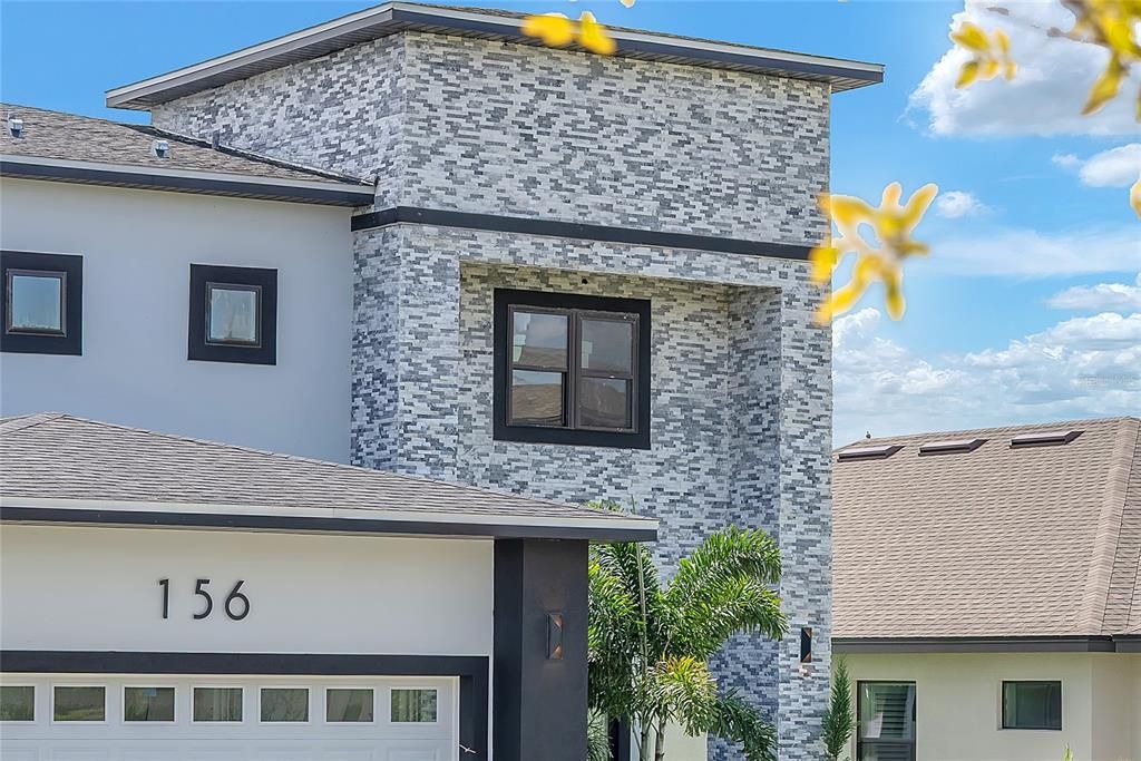 Attached, Exterior, Facade, Modern