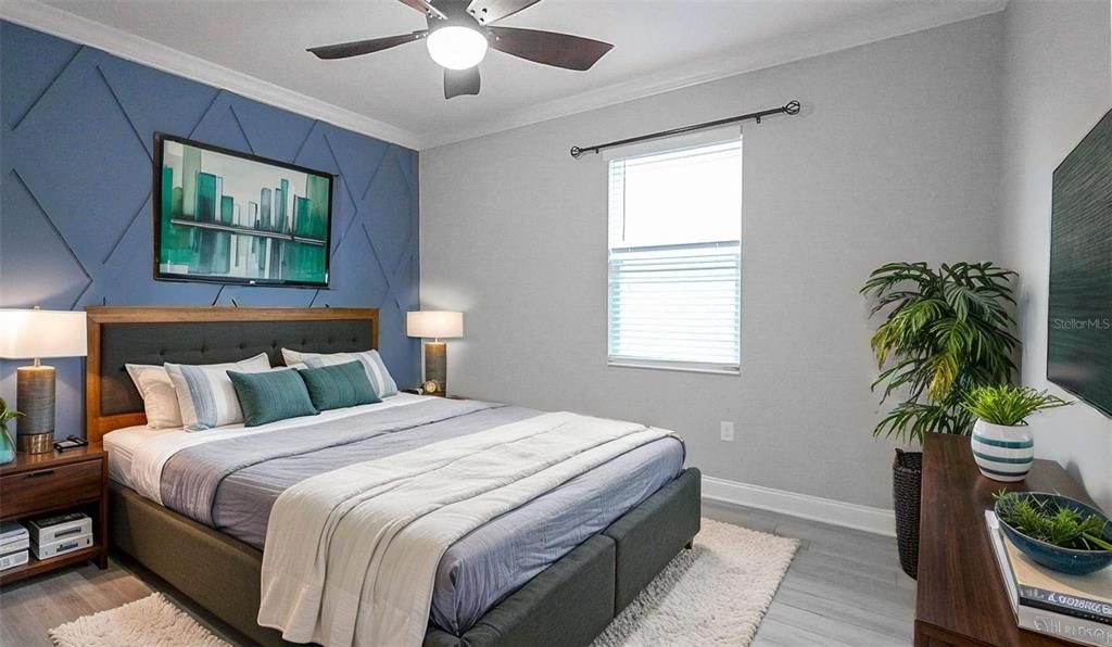 Bedroom, Interior, Wood Texture Flooring