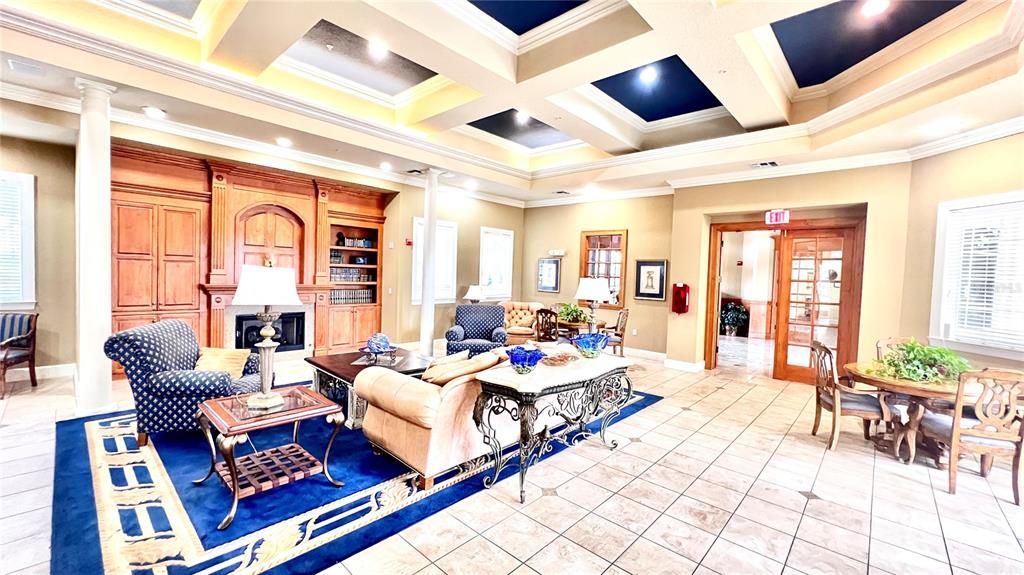 Dining room, Fireplace, Interior, Living room, Recessed Lighting