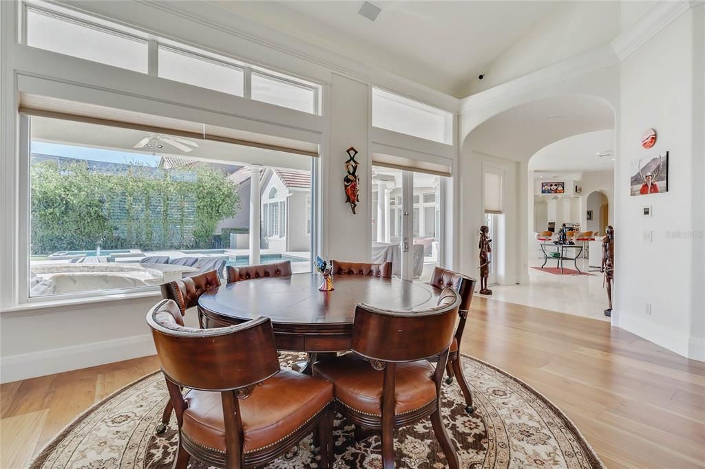 Dining room, Interior, Wood Texture Flooring