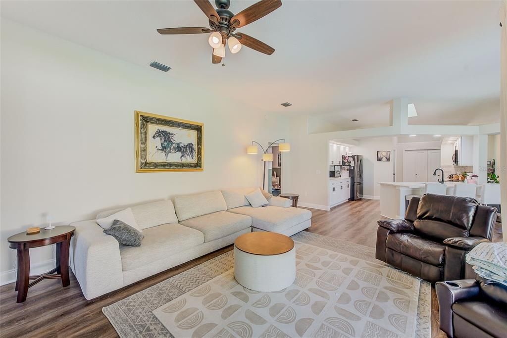 Interior, Kitchen, Living room, Wood Texture Flooring