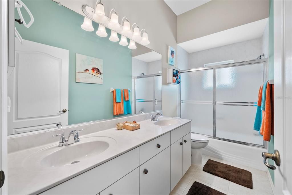 Bathroom, Dual Sink Vanities, Glass Shower, Interior