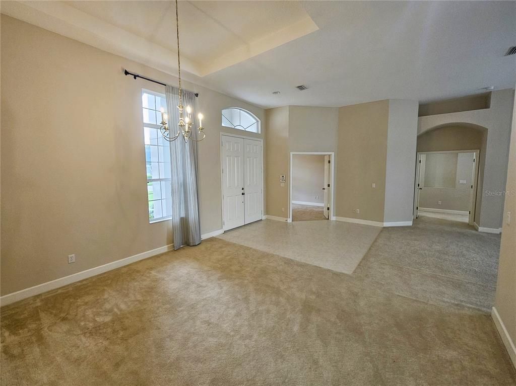 Chandelier, Empty room, Interior, Pendant Lights