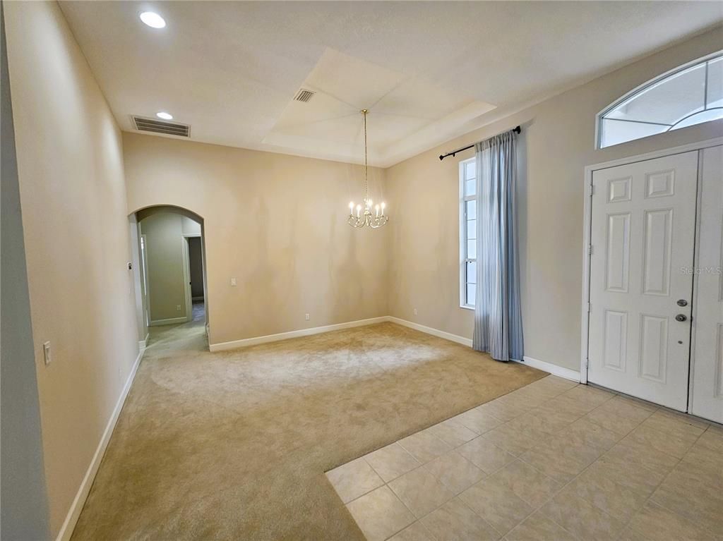 Chandelier, Empty room, Interior, Recessed Lighting