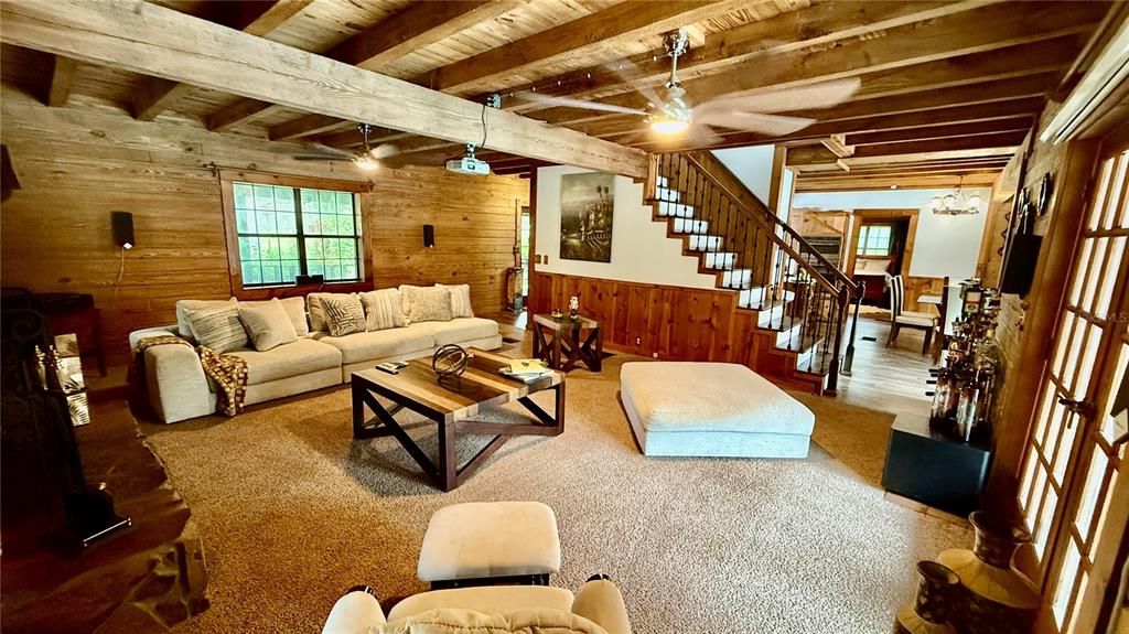 Interior, Living room, Wooden Beams, Wooden Ceilings, Wooden Walls