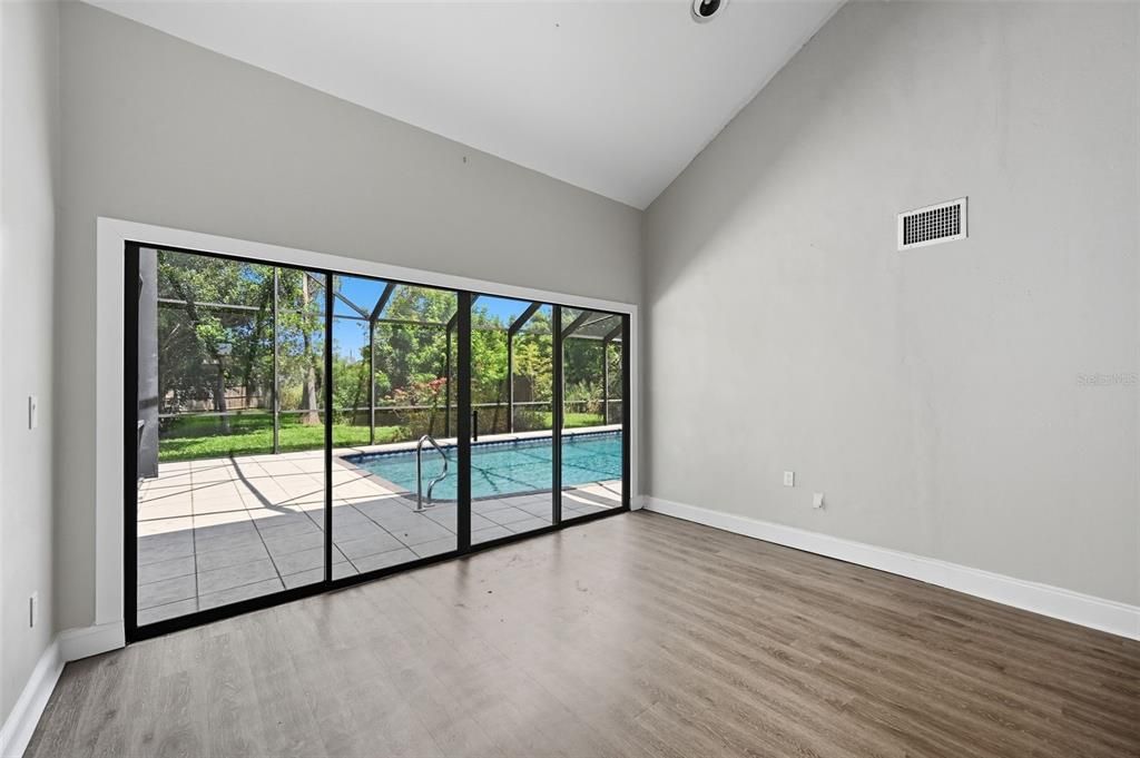 Empty room, Interior, Sun Room, Wood Texture Flooring