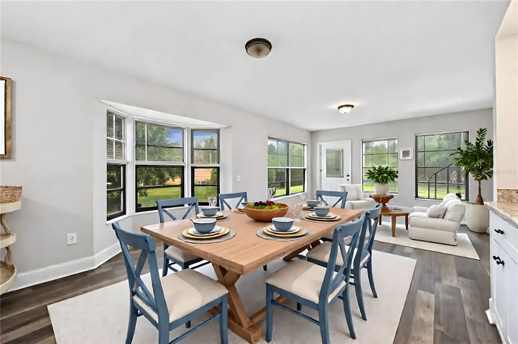 Dining room, Interior, Wood Texture Flooring