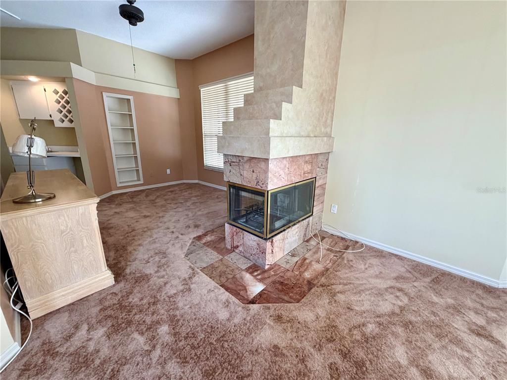 Empty room, Fireplace, Interior