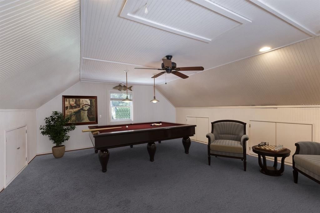 Billiard Table, Game Room, Interior, Pendant Lights, Recessed Lighting