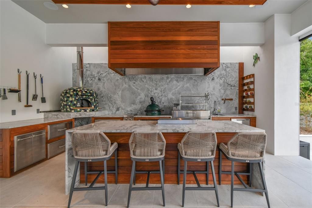 Interior, Kitchen, Marble Walls, Recessed Lighting