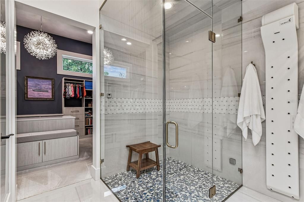 Bathroom, Glass Shower, Interior, Pendant Lights, Recessed Lighting