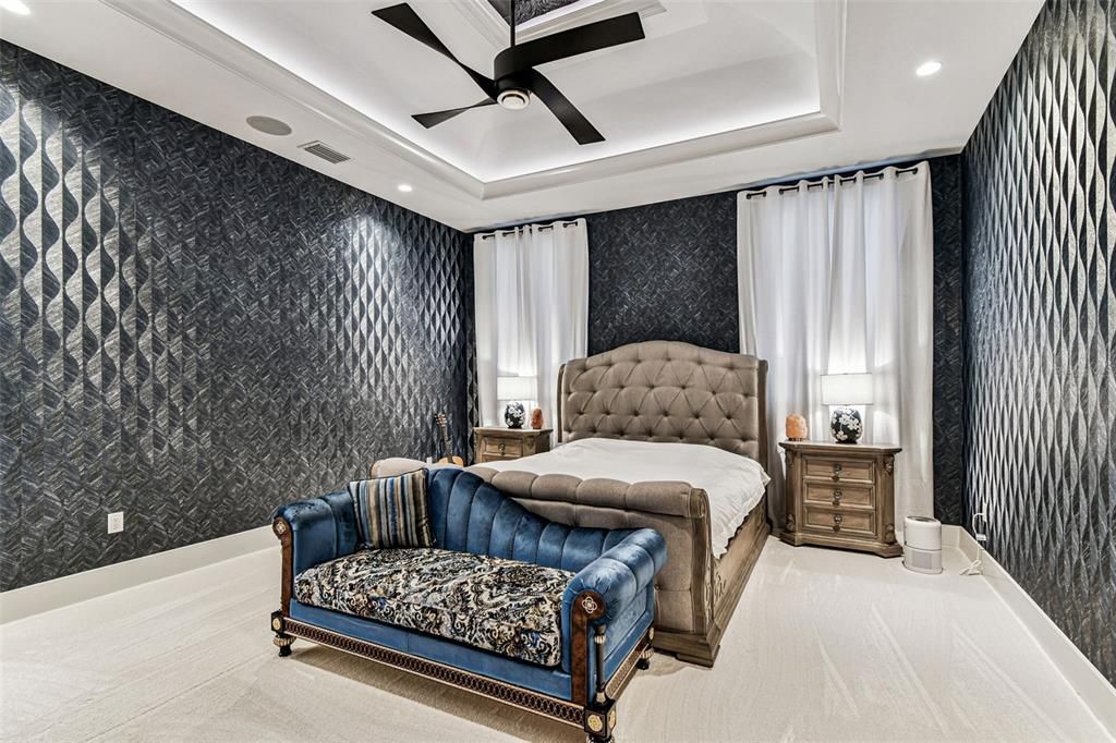 Bedroom, Interior, Recessed Lighting