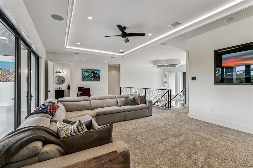 Interior, Living room, Recessed Lighting