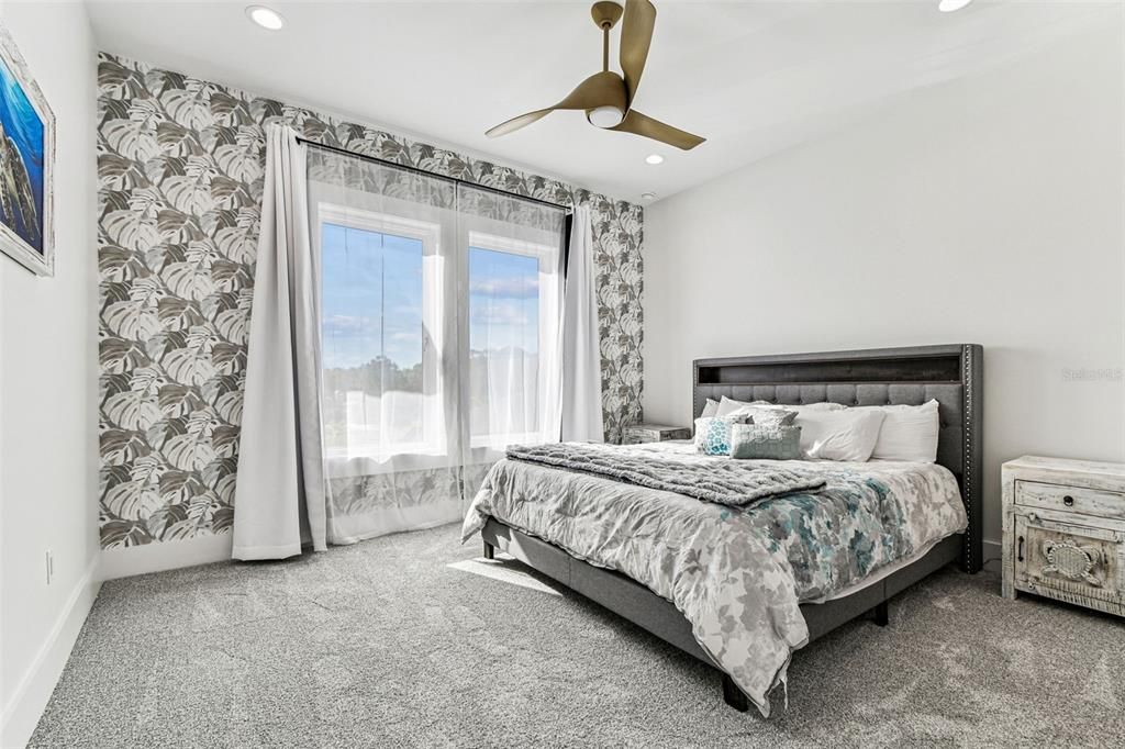 Bedroom, Interior, Recessed Lighting