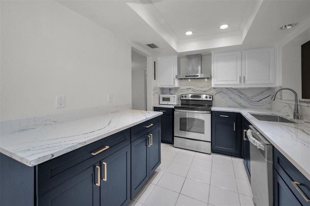 Interior, Kitchen, Recessed Lighting, Stainless Steel Appliances