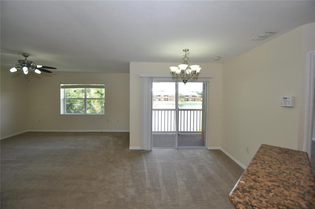 Chandelier, Empty room, Interior