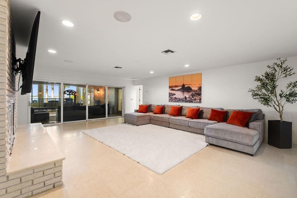 Interior, Living room, Recessed Lighting