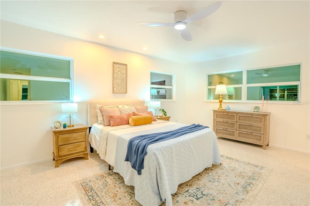 Bedroom, Interior, Recessed Lighting
