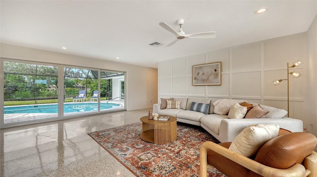 Interior, Living room, Recessed Lighting