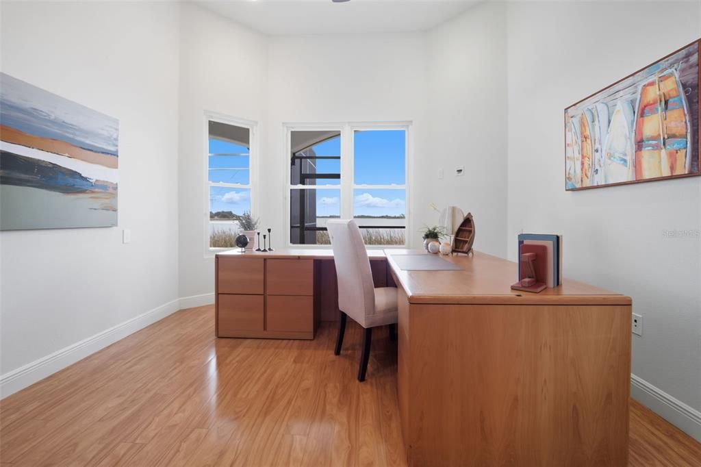 Home Office, Interior, Water, Wood Texture Flooring