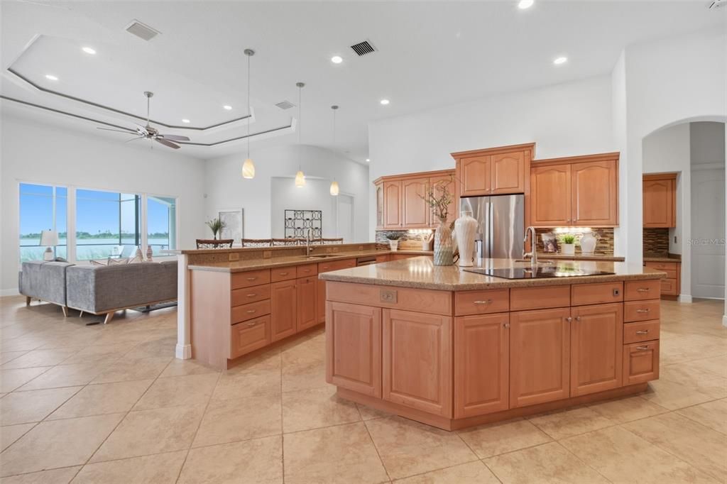 Interior, Kitchen, Pendant Lights, Recessed Lighting, Stainless Steel Appliances