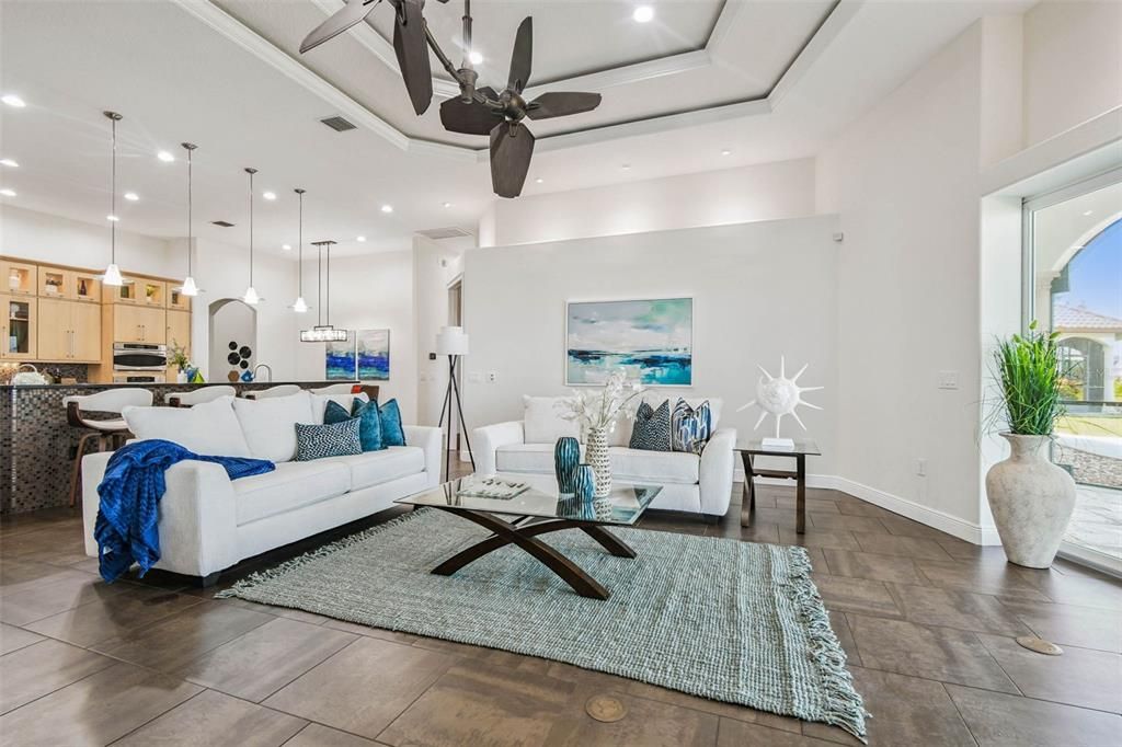 Interior, Kitchen, Living room, Pendant Lights, Recessed Lighting