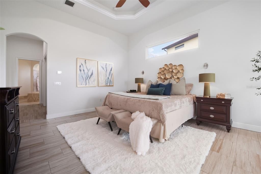 Bedroom, Interior, Wood Texture Flooring