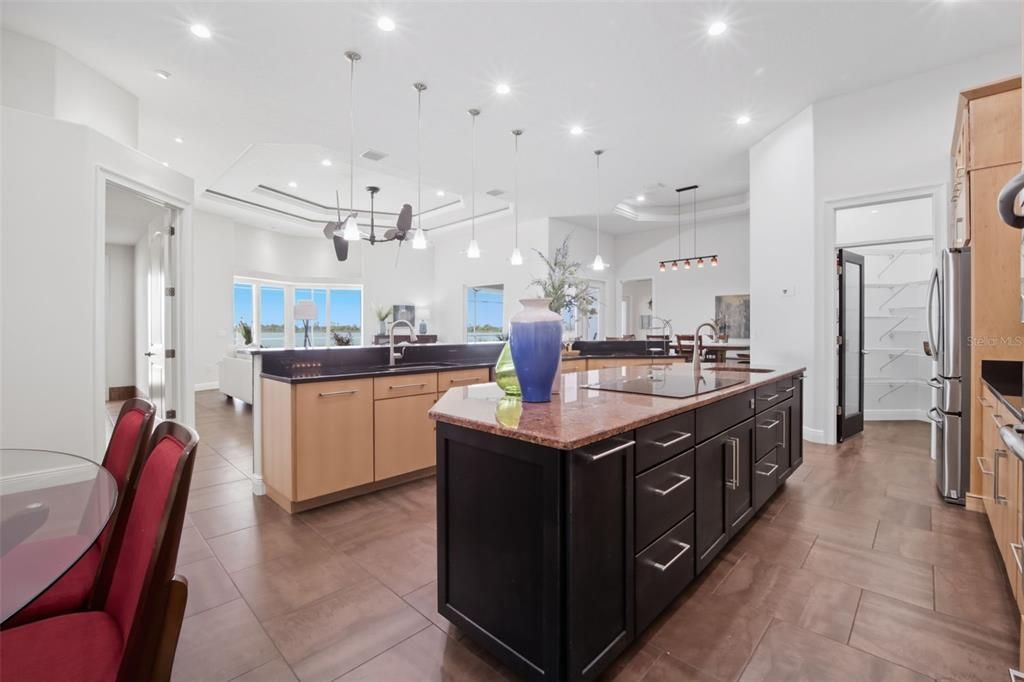 Dining room, Interior, Kitchen, Pendant Lights, Recessed Lighting
