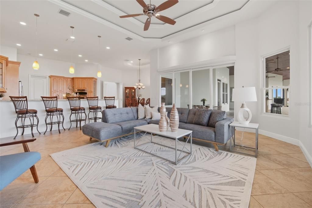 Interior, Kitchen, Living room, Pendant Lights, Recessed Lighting