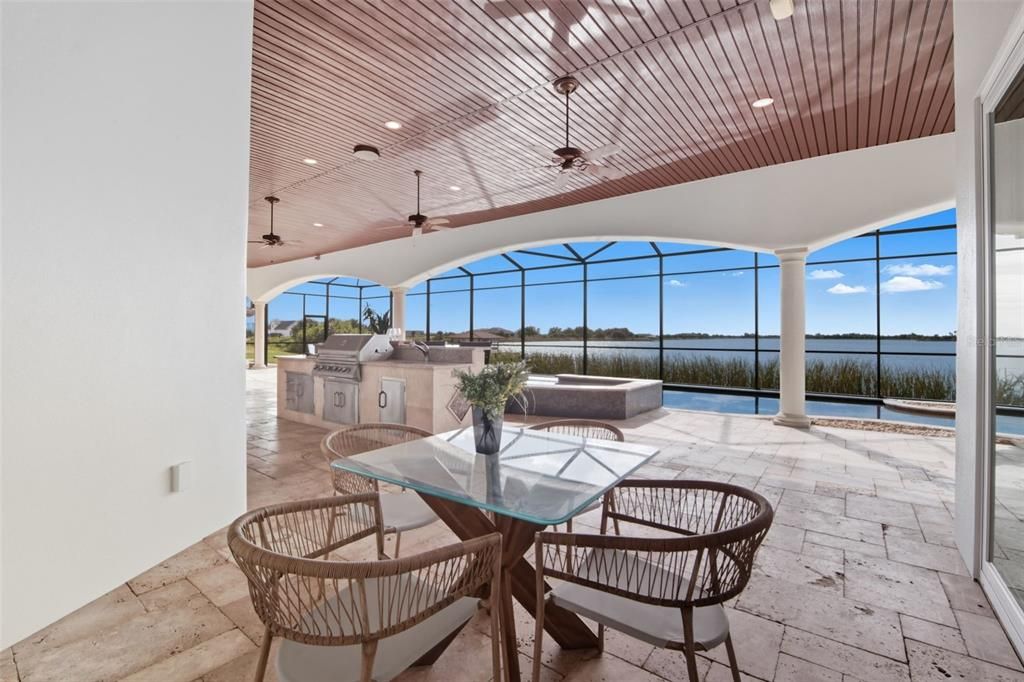 Dining room, Exterior, Outdoor Kitchen, Recessed Lighting, Water