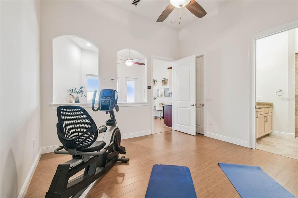 Fitness Equipment, Interior, Wood Texture Flooring
