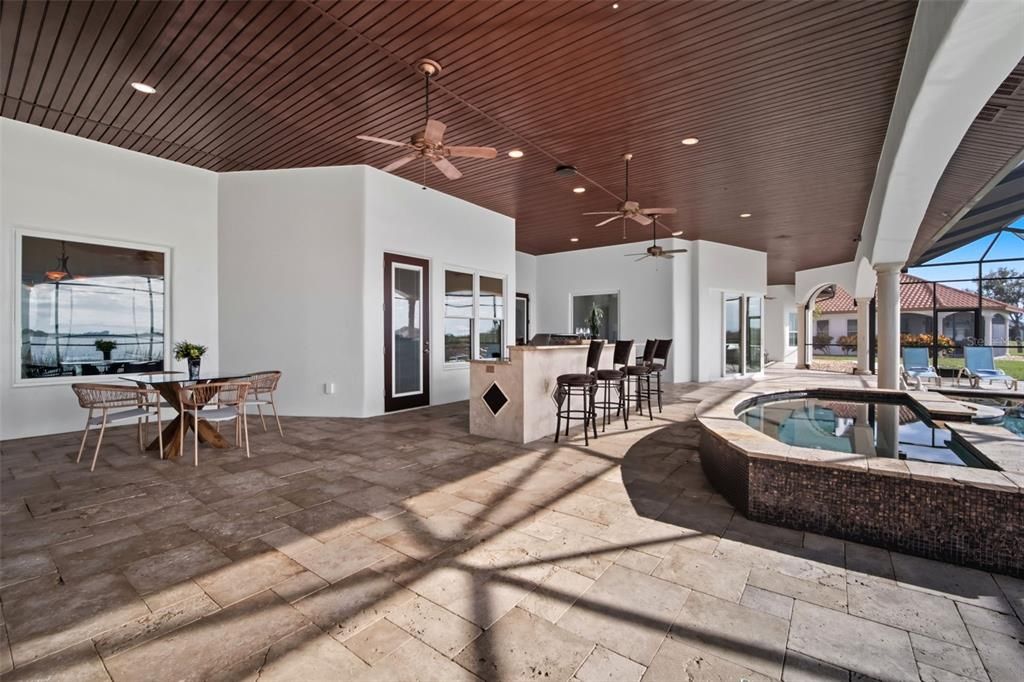 Dining room, Exterior, Outdoor Kitchen, Pool, Recessed Lighting