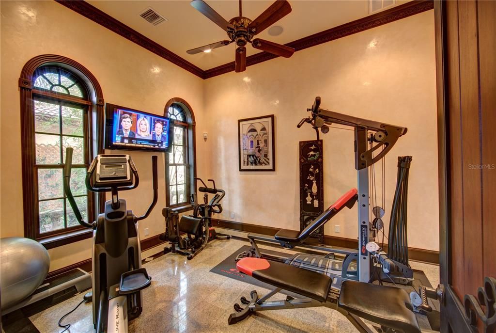 Fitness Equipment, Interior, Recessed Lighting