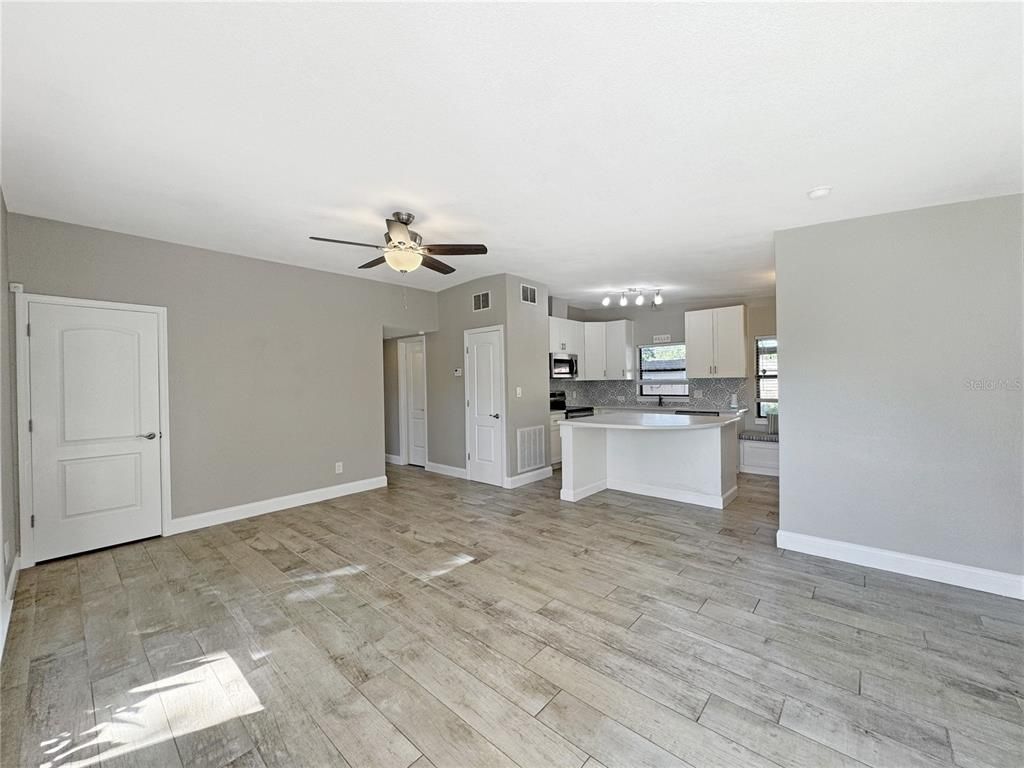 Empty room, Interior, Kitchen, Wood Texture Flooring
