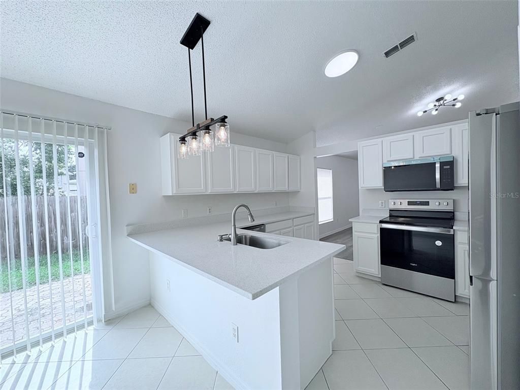 Interior, Kitchen, Pendant Lights, Stainless Steel Appliances