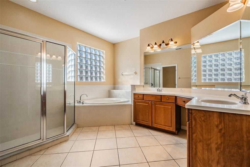 Bathroom, Dual Sink Vanities, Glass Shower, Interior