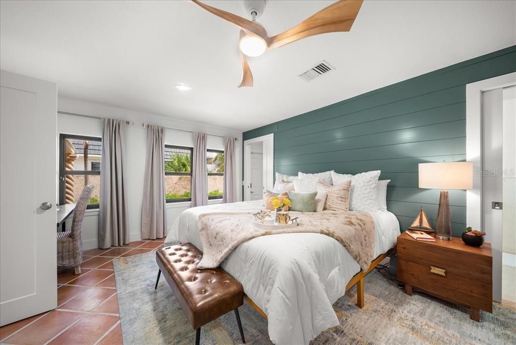 Bedroom, Interior, Recessed Lighting