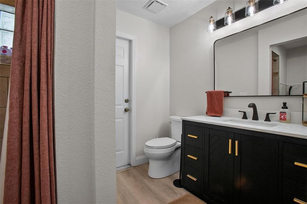 Bathroom, Interior, Wood Texture Flooring