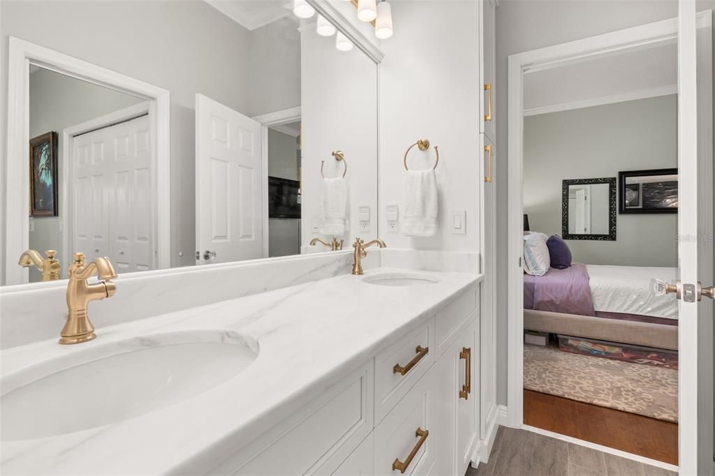 Bathroom, Bedroom, Dual Sink Vanities, Interior, Wood Texture Flooring