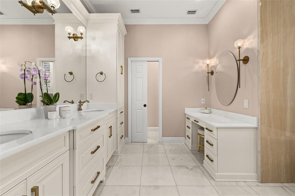 Bathroom, Dual Sink Vanities, Interior, Marble