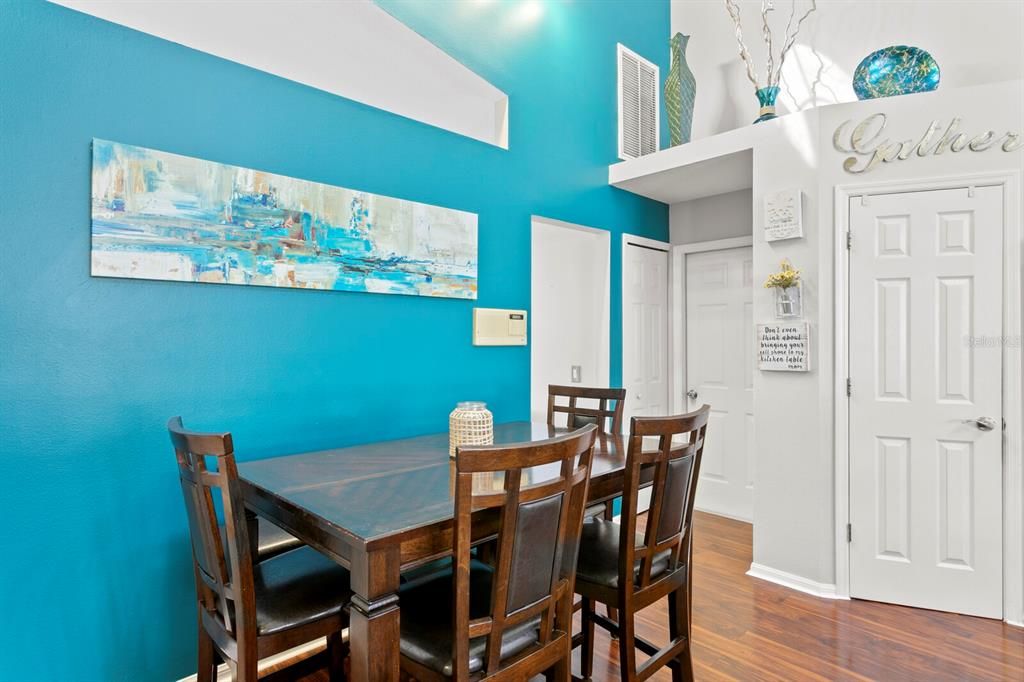 Dining room, Interior, Wood Texture Flooring