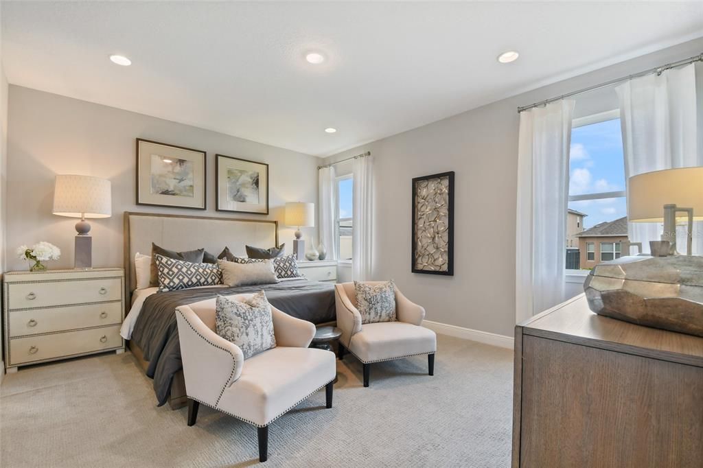 Bedroom, Interior, Recessed Lighting