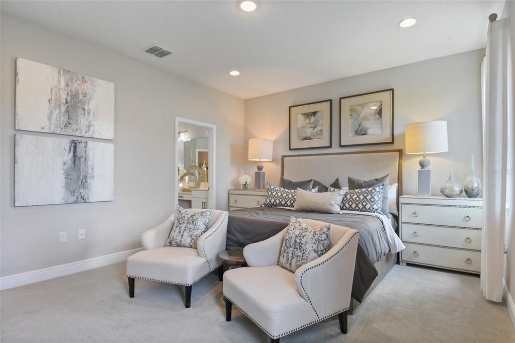 Bedroom, Interior, Recessed Lighting