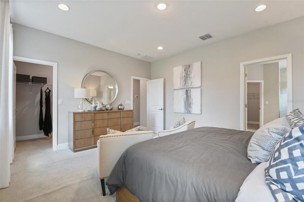 Bedroom, Interior, Recessed Lighting
