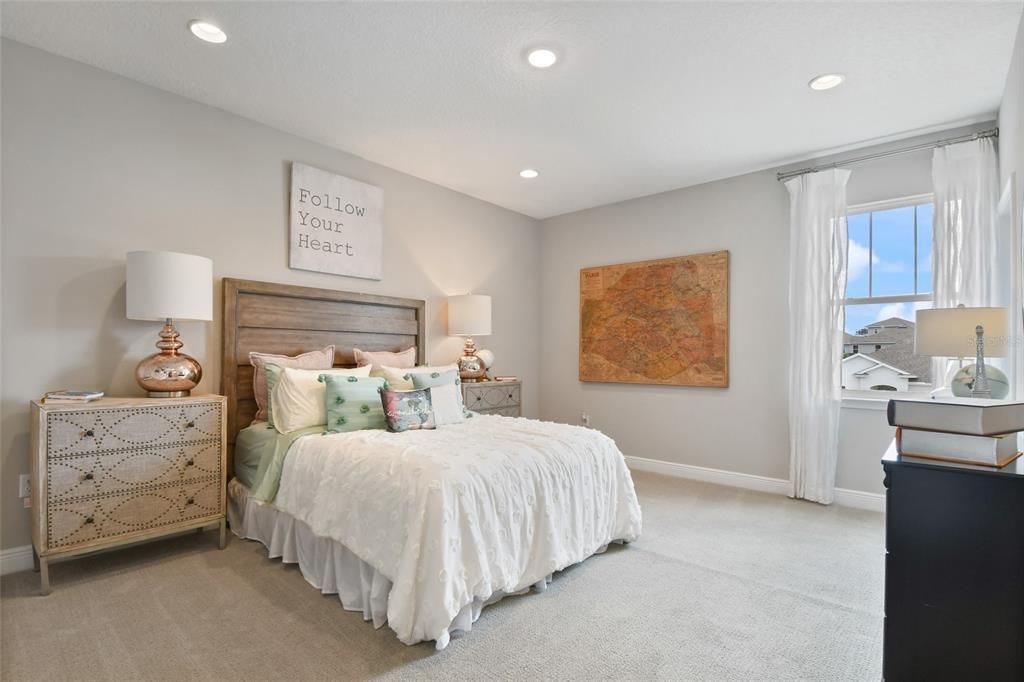 Bedroom, Interior, Recessed Lighting