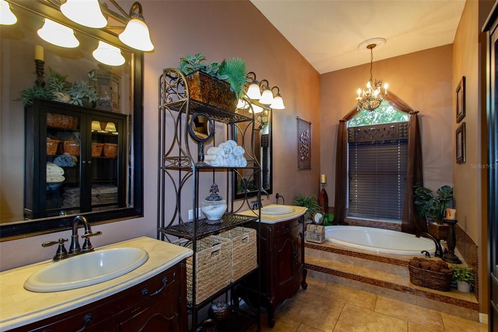 Bathroom, Chandelier, Dual Sink Vanities, Interior