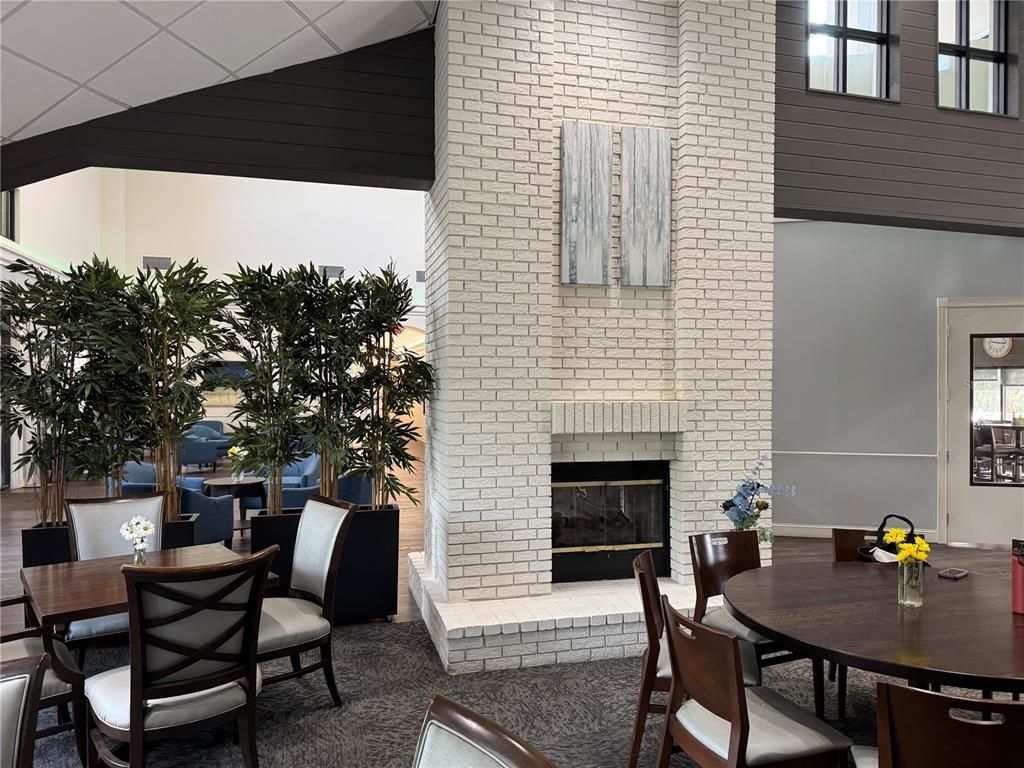 Dining room, Fireplace, Interior, Stone Walls