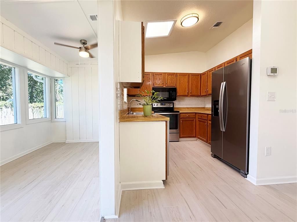 Interior, Kitchen, Wood Texture Flooring