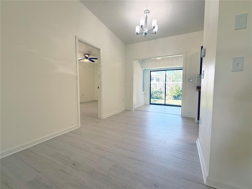 Chandelier, Empty room, Interior, Wood Texture Flooring